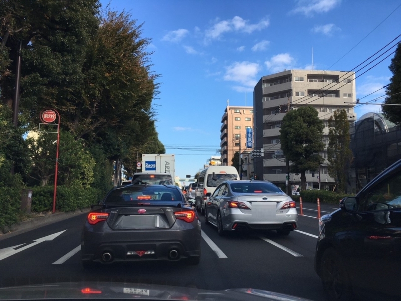 道路　風景　渋滞