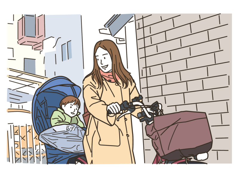 雨の日の運転　女性